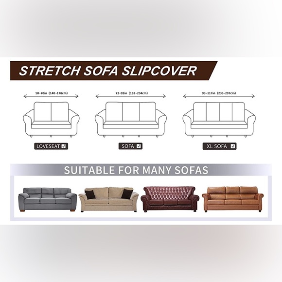 Sofa Cover Stretch Loveseat Cover Sofa Slipcover Protector for Loveseat, Beige - Picture 8 of 10